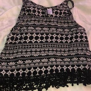 Black & White Printed Blouse